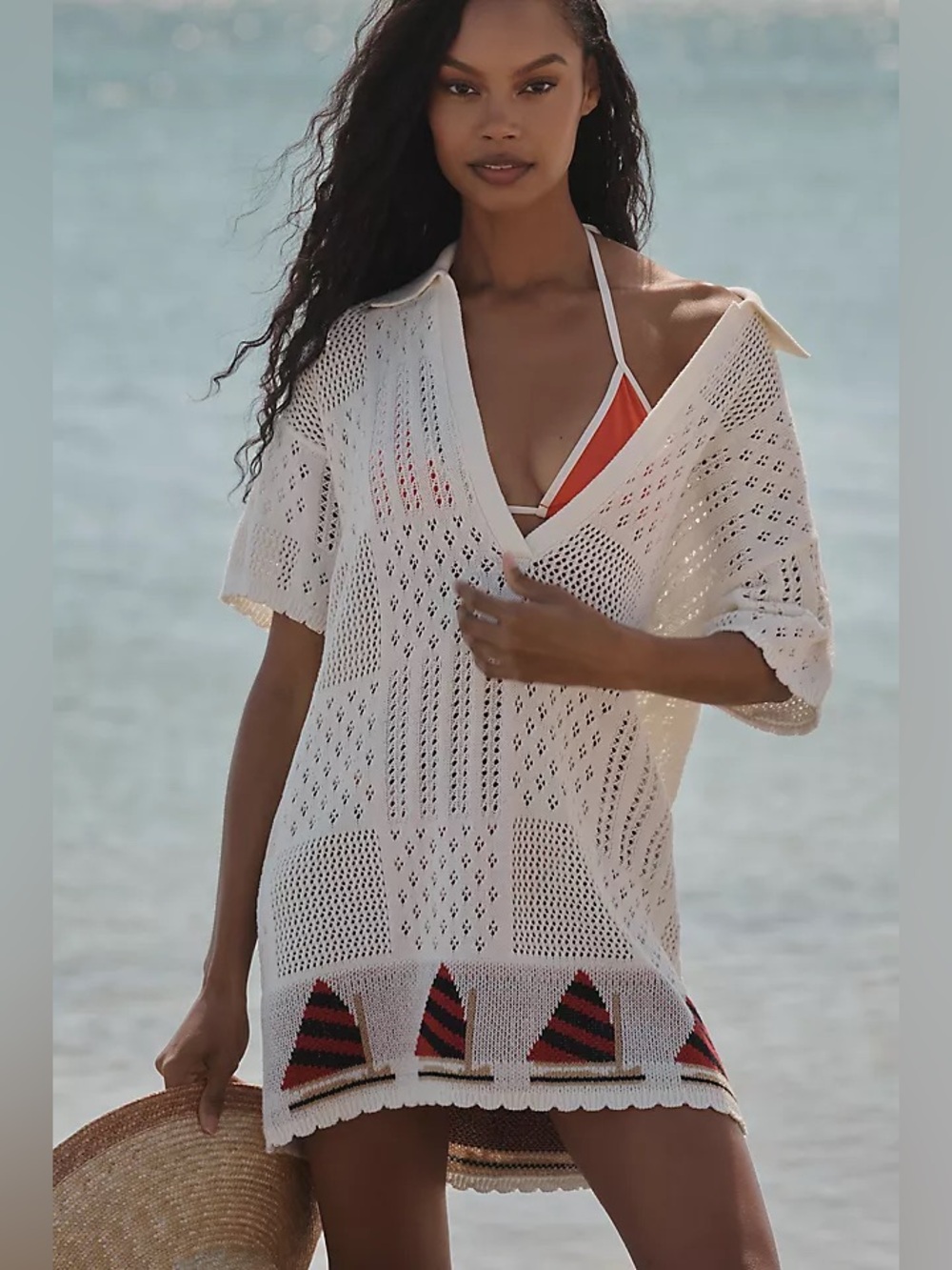 Celandine Short-Sleeve Knit Tunic Mini Dress